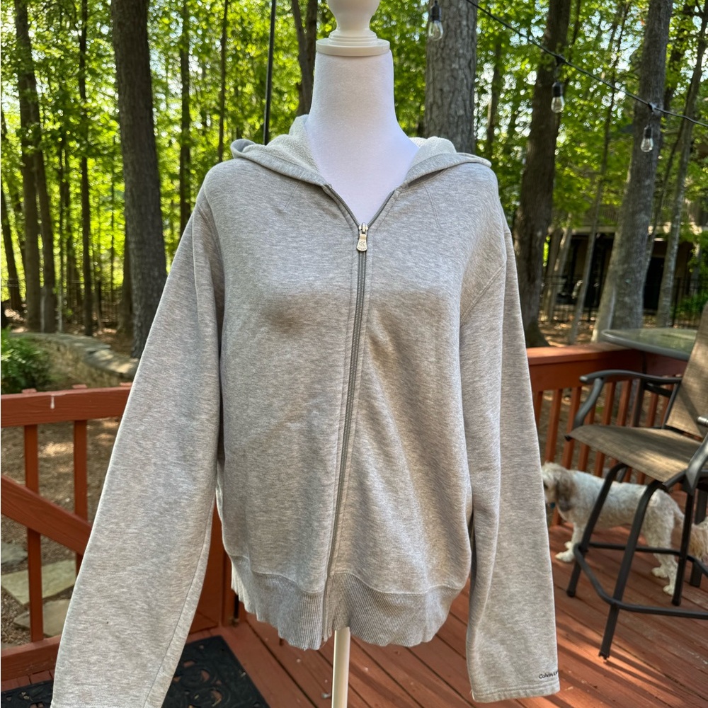 Calvin Klein Gray Zip-Up Hoodie